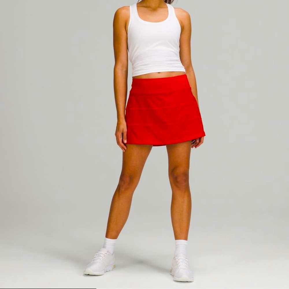 NWT lululemon Pace Rival Mid-rise Skort, red, size 12